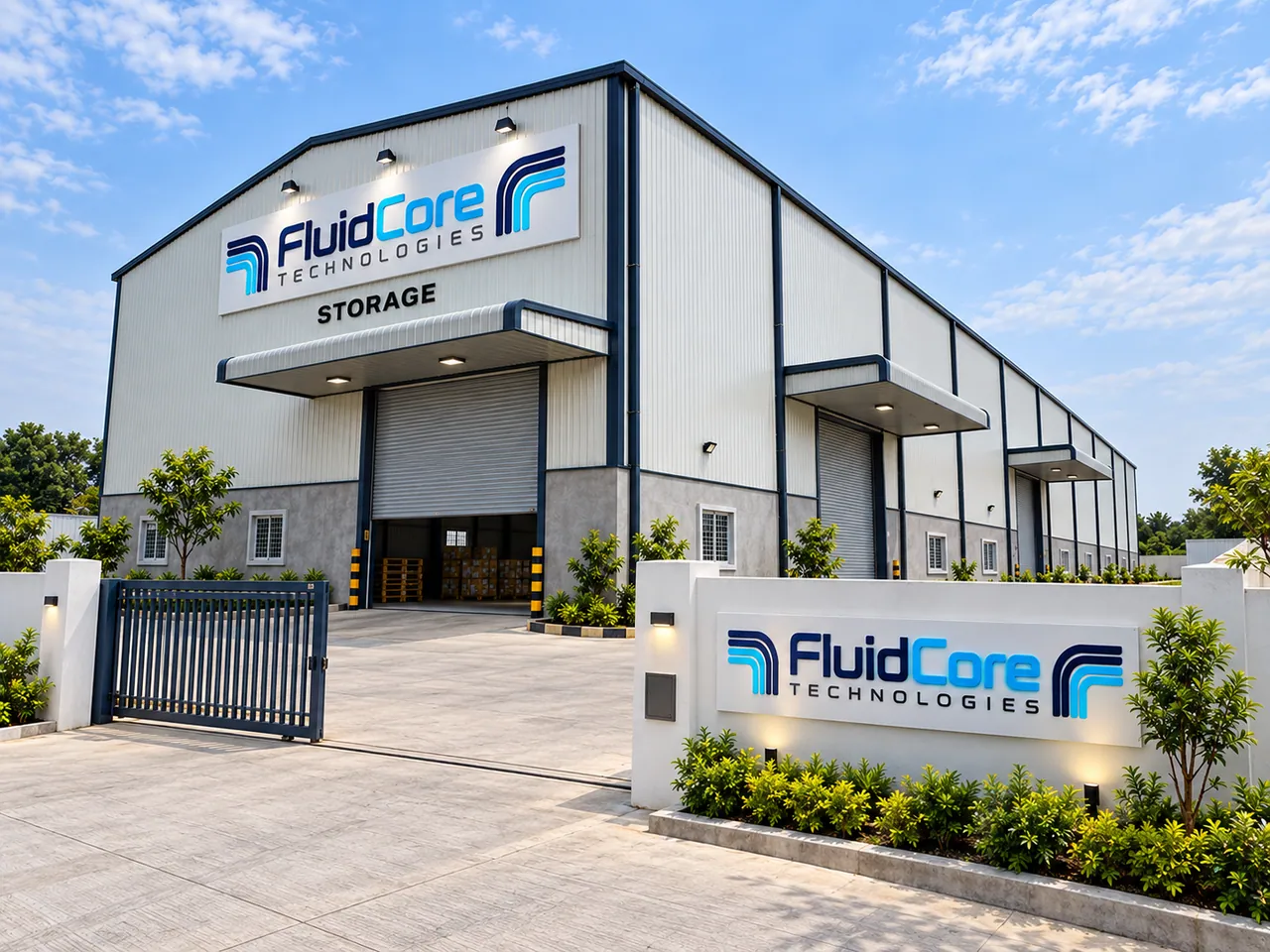 Manufacturing shed for finished goods storage
